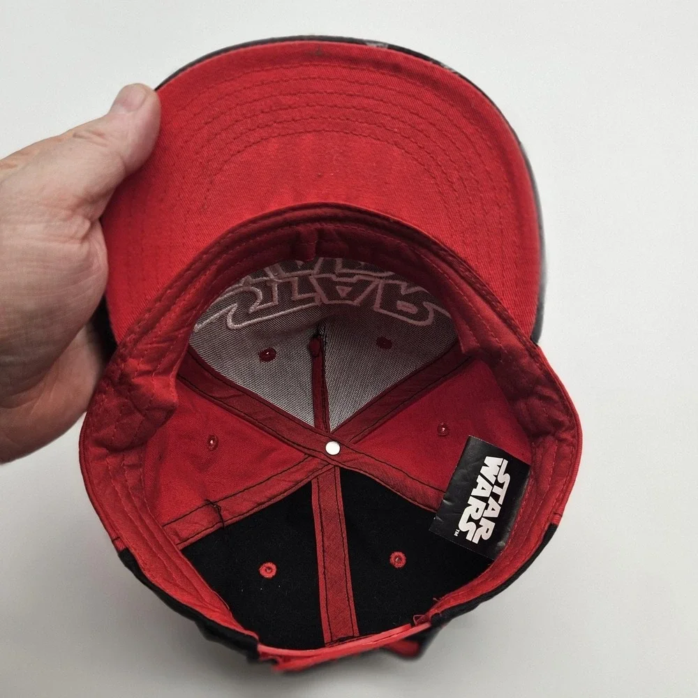 Star Wars Hat Cap Snap Back Black Red Millennium Falcon Embroidered Mens Sci-Fi